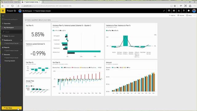 PowerBI Open Existing Dashboard смотреть онлайн