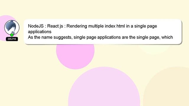 NodeJS : React js : Rendering multiple index html in a single page applications смотреть онлайн