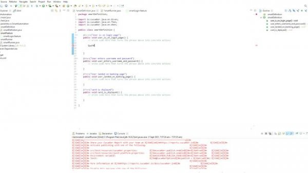 CucumberTestRunner file with java junit