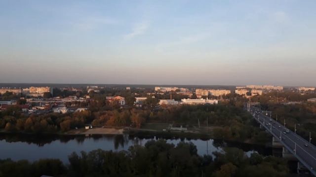 Вид на Володарский район, Брянск, 2019. Река Десна. смотреть онлайн