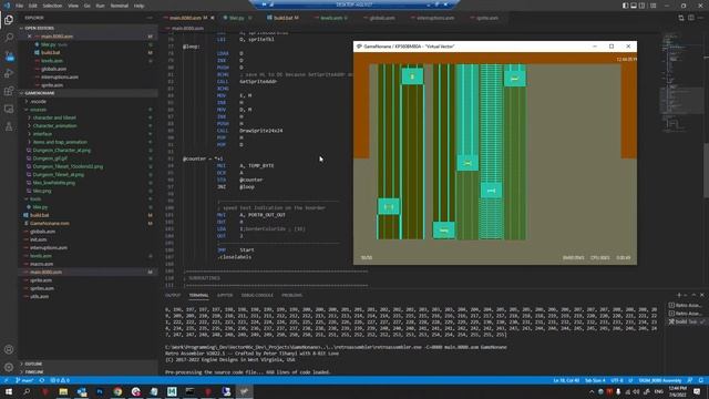 Vector 06C game dev. sprite render speed test смотреть онлайн