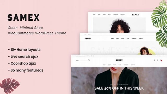 Samex - Clean, Minimal Shop WooCommerce WordPress Theme | Themeforest Website Templates and Themes смотреть онлайн