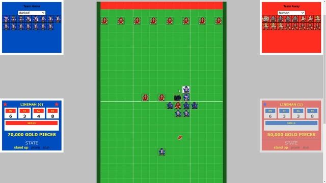 Blood Bowl one turn touchdown: MA7 Dark Elf sidestep, narrow/med LOS defence (9 players, 5 pushes) смотреть онлайн