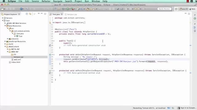 Développez des sites web avec Java EE: Présentation des JSP смотреть онлайн