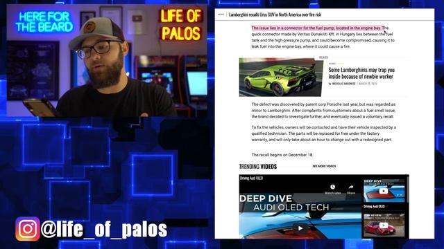 RECKLESS Ferrari Driver CRASHES, INFERNO Erupts *VIDEO* Lamborghini URUS RECALLED! смотреть онлайн