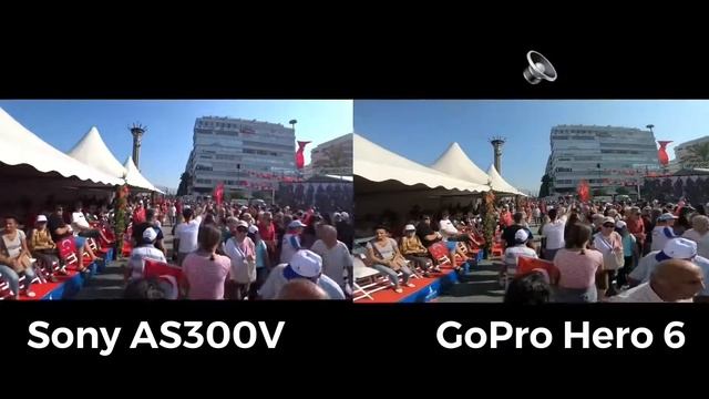 GoPro Hero 6 vs Sony AS300V GoPro EIS vs Sony OIS color & sound test karşılaştırma смотреть онлайн