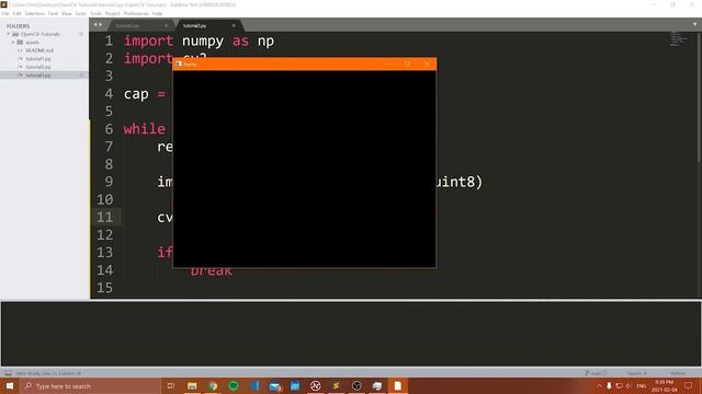 OpenCV Python Tutorial #3 - Cameras And VideoCapture