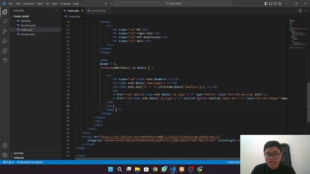 Membuat To Do List menggunakan PHP CRUD || Tugas akhir DNCC || Universitas Dian Nuswantoro 2022 смотреть онлайн