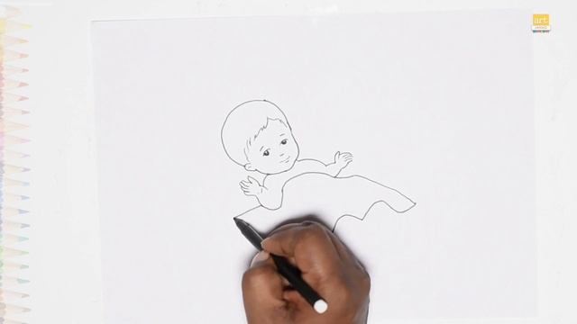 Baby Jesus drawing | Bébé Jésus dessin facile | How to draw baby Jesus step by step | easy drawings смотреть онлайн