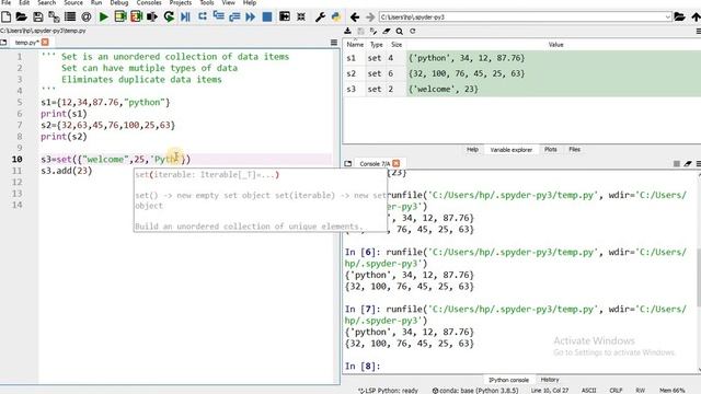 #PythonInTamil #23 | #PythonProgrammingInTamil | #Set #SetMethods смотреть онлайн
