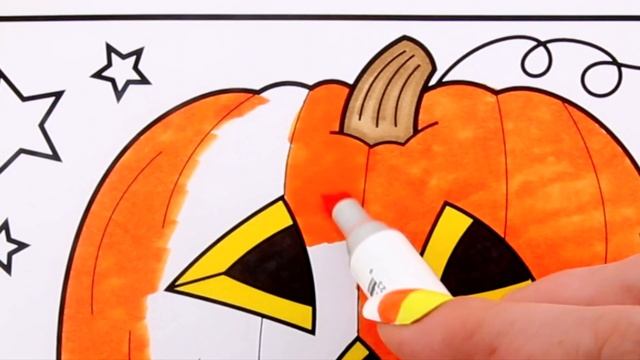 How to Draw a HALLOWEEN PUMPKIN for Kids ???Halloween Pumpkin Drawing and Coloring Pages for Kids смотреть онлайн
