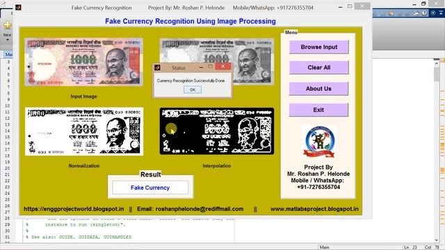 Fake Currency Recognition using Image Processing Matlab Project FINAL YEAR PROJECT смотреть онлайн