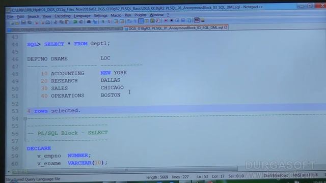 Oracle Tutorial || online training||PL/SQL|| AnonmousBlock Part - 3 by basha смотреть онлайн
