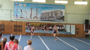 Настя и Ира. Спортивная акробатика. Вальтиж (II разряд).