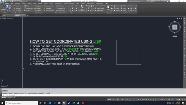 How to get Coordinates using LISP file смотреть онлайн