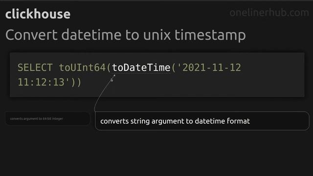 Convert datetime to unix timestamp #clickhouse смотреть онлайн