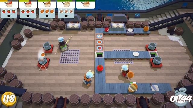 Overcooked - World 3 - Co-op Multiplayer [3 Players]