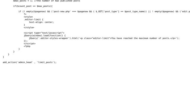 Wordpress: Limit 1 post by user in each custom post type смотреть онлайн