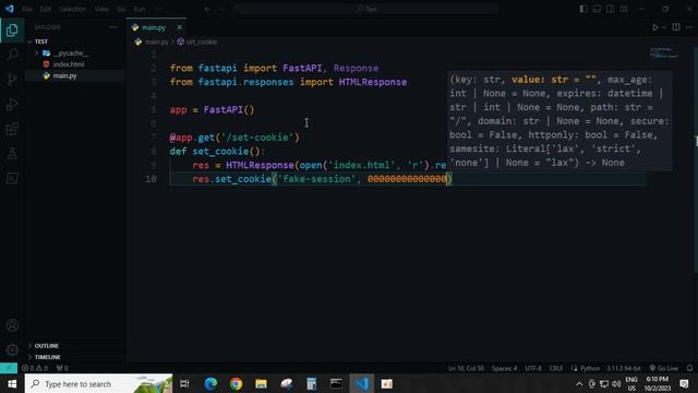 How to set cookies in a web browser in FastAPI смотреть онлайн