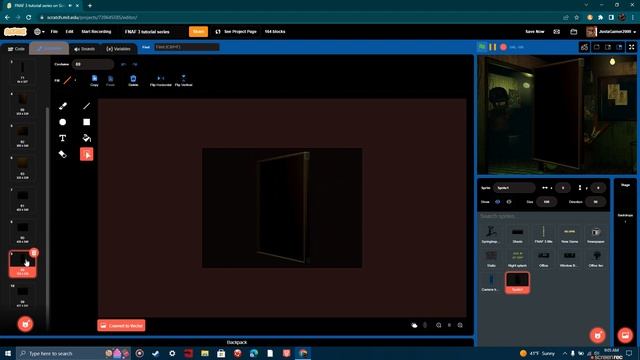 Make FNaF 3 In Scratch | Camera Button And Monitor | Ep. 3