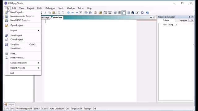 CBM Prg Studio Tutorial 001 : Project Overview смотреть онлайн