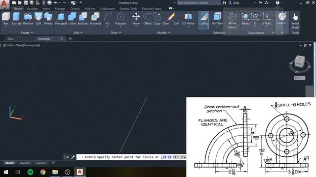 Using Revolve in AutoCAD 2020 смотреть онлайн