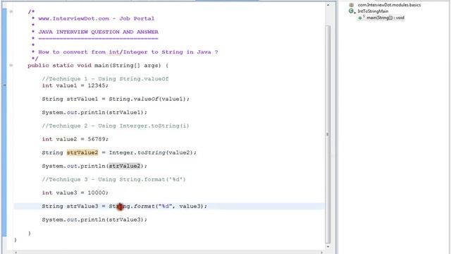 Java Convert Int to String Example смотреть онлайн