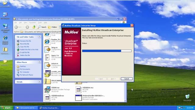 McAfee VirusScan Enterprise (VSE) Standalone Installation for Windows XP смотреть онлайн