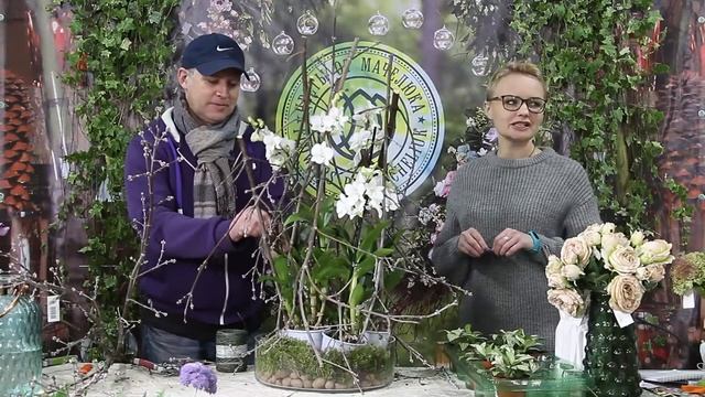 Мастер-класс "Композиция с горшечной орхидеей в эко-стиле" от Павла Горбенко в "Цветы от Мачелюка" смотреть онлайн