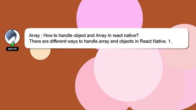 Array : How to handle object and Array in react native? смотреть онлайн