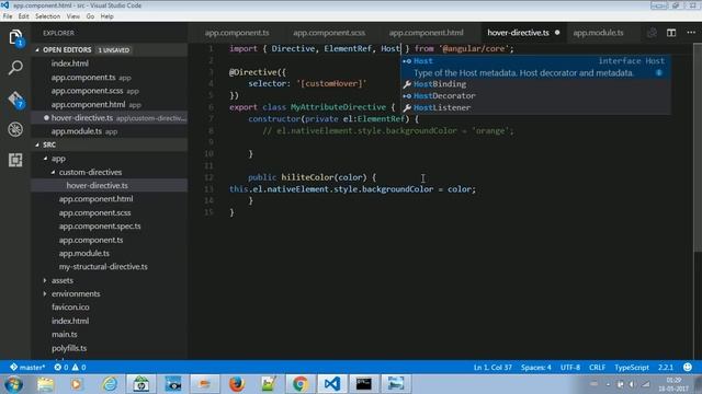 Angular Custom Directives (Angular 4) - #4 смотреть онлайн