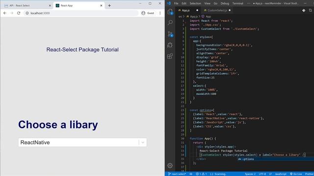 React-Select, How to use React Select package to build customized react select dropdown смотреть онлайн