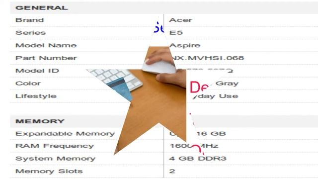 Acer Aspire E5-573-587Q Notebook Specification [INDIA] смотреть онлайн