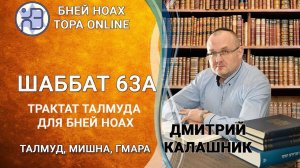 Урок по трактату Талмуда Шаббат 63а для Бней Ноах || Дмитрий Калашник