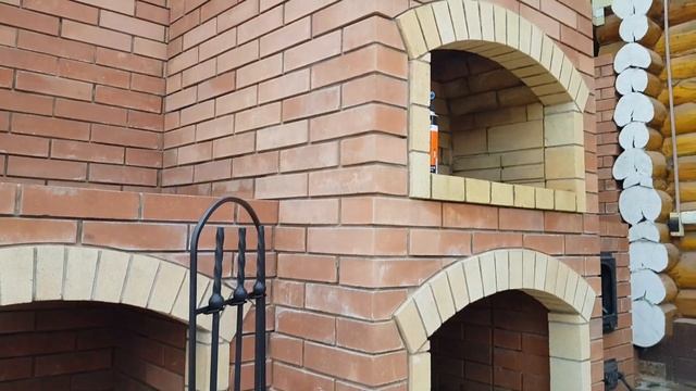 Мангальный комплекс из полнотелого кирпича  , обзор, первый розжиг