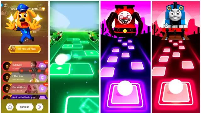Sheriff Labrador vs Baby Bus vs Train Thomas vs Choo Choo Charles I Tiles Hop EDM Rush смотреть онлайн