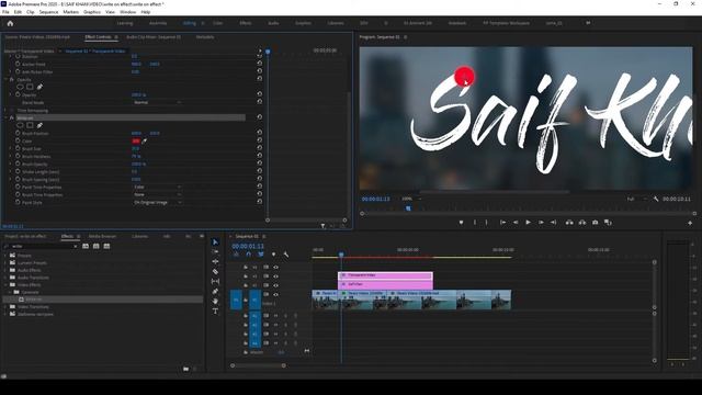 Write On Text Effect In Adobe Premiere Pro | Premiere Pro Hindi Tutorial
