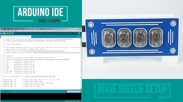 Setup Arduino Shield - Nixie Clock Thermometer Hygrometer