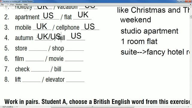 Vocabulary: Vacation or holiday? смотреть онлайн