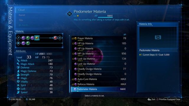 Pedometer Materia - What happens when you reach 5000 steps + Where to get it Final Fantasy 7 Remake смотреть онлайн