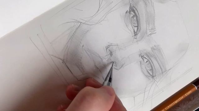 Портрет. Быстрый скетч карандашом. Speed Paint.