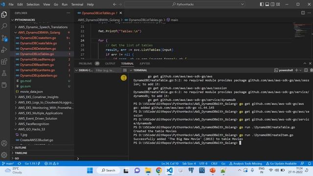 AWS DynamoDB Using Go смотреть онлайн