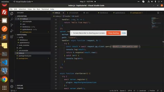 Hapi Tutorial in Hindi #8 How to connect to Postgres with Hapi.js смотреть онлайн