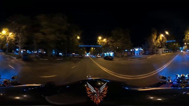 Видео в 360 градусов на байке по ночному городу Черноморску. Chornomorsk night bike wiew смотреть онлайн
