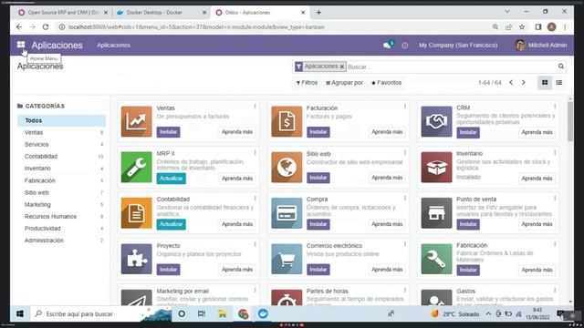 Odoo | Módulo Inventario | Docker Desktop смотреть онлайн