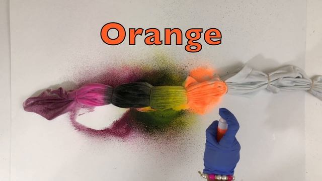 Learn Colors with Spray Fabric Paint Tie Dye Folded(Red,Orange,Yellow,Green,Blue,Purple,Pink,Black) смотреть онлайн