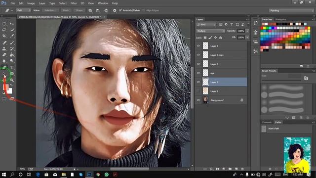 how to make simple flat avatar on photoshop смотреть онлайн