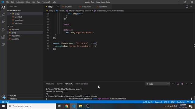 ما هو ال Nodemon و ما هي فائدته بالنود || What is Nodemon and how it’s work with Node.js #11 смотреть онлайн
