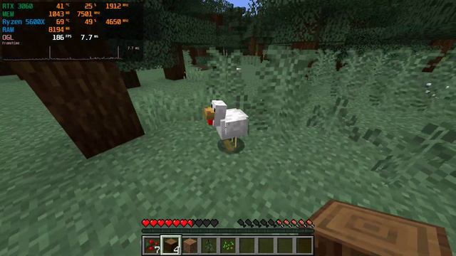 Minecraft : RTX 3060 12GB + Ryzen 5600X