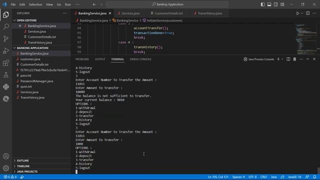 Banking Application using Core JAVA - Console Application смотреть онлайн